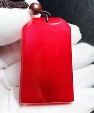 Genuine Natural Red Rutilated Quartz Rectangle Big Size Pendant 54x35x13mm AAAAA picture