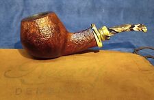 Unsmoked Neerup Structure 2 Blasted Brandy Tobacco Pipe W/Acrylic Mount & Stem  picture