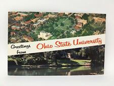 1964 Ohio State University Greetings from Postcard Split View Aerial  picture