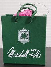 VTG Marshall Field's 2004 Green Shopping Bag Christmas Ornament With Tag NOS picture