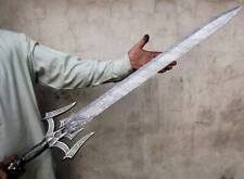 Custom Handmade Forged Damascus Viking Sword / Battle Ready / Antique Long Sword picture