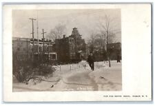1911 Armory Building Winter Olean New York NY Cattaraugus RPPC Photo Postcard picture