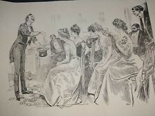 Vintage Magician Performing at Party Repro 1902 Life Publishing Co picture