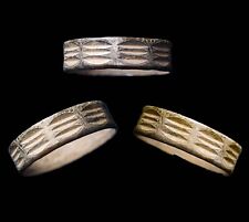 VERY RARE Ancient Greek Ring Mesopotamia CUNEIFORM LETTERING Silver Antiquity picture