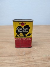 Vintage EMPTY One Spot Flea Killer Advertising Pesticide Can Tin picture