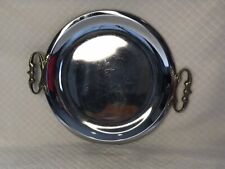 VTG Kromex Round Chrome Serving Tray MCM Retro 13” Made In USA picture