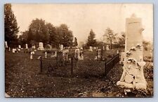 J87/ Flushing Ohio RPPC Postcard c1910 Belmont Freter Bros. Cemetery 1657 picture