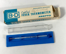 Vintage Becton Dickinson BD Asepto Fever Thermometer Oral Wil-Gard Case in Box picture