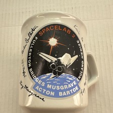 1985 NASA STS-51-F Space Shuttle Challenger Spacelab 2 Mug W/ Crew Signatures picture