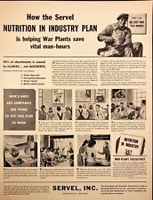 1942 Servel Nutrition in Industry Plan War Plant Evansville IN Vintage Print Ad picture