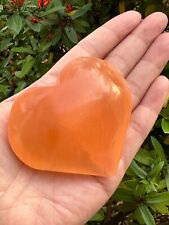 Large Orange Selenite Heart, 2.5-3