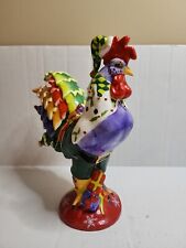 Poultry in Motion Christmas Rooster Egg Nog figurine no box picture