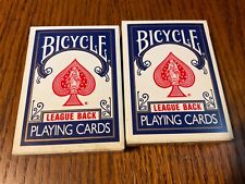 Vintage Bicycle Poker 808 League Back U.S. Playing Cards Co. 2 Decks Unopened picture