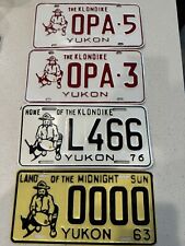 Vintage Yukon Canada 1963 Sample0000 License Plate Plus 2 Rare OPA Plates & 1-76 picture
