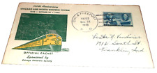 OCTOBER 1948 C&NW CHICAGO & NORTH WESTERN 100TH ANNIVERSARY CACHET ENVELOPE I picture
