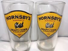 Set Of 2 Hornsby's Glasses Rhino Draft Cider Alcohol Beverage Pint Beer Ale Cup picture