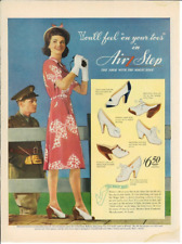 1942 Air Step The Magic Sole Brown Shoe Co Vintage Magazine Print Ad 10.25