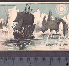 Arctic Moon 1882 © Sailing Ship Troy NY Church & Phalens Ad Victorian Trade Card picture