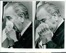 1968 Pres Johnson Still Showing Signs Of Flu Like Infection Politics Photo 8x10 picture