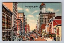 Dayton OH-Ohio, Main Business Section, Antique, Vintage Souvenir Postcard picture