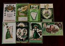 Lot of 8 Saint Patrick's Day Postcards-Shamrocks~Ladies~ Irish Castles-etc.-z262 picture