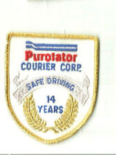 Purolator Courier Corp Safe Driving 14 years driver patch 3-5/8 X 3-1/8 #8249 picture