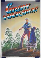 Grow Your Own vintage poster - john pound - uncle sam dope/marijuana underground picture