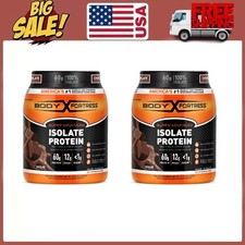 2 Pack Body Fortress Isolate Protein Powder Chocolate 1.5lb 60g Ultra Filtered picture