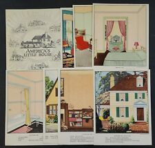 1920s vintage BENJAMIN MOORE PAINT ad 7pc COLOR PLATE SET americas little house picture