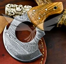 Skinner Damascus Knife | Handmade Round Blade | FORGED Damascus Steel picture