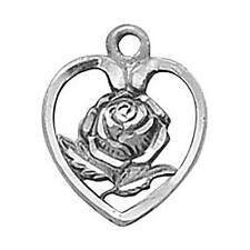 Pro Life Rose Sterling Silver Medal Size .875 in L comes with 18 in Chain picture