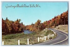 Black River Falls Wisconsin Postcard Nature's Artistry Deft Fingers 1955 Vintage picture