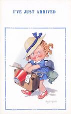 Artist Signed Don McGill I’ve Just Arrived Little Girl Postcard c 1946-50s picture