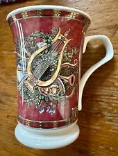 Dunoon Cremona Mug Coffee Cup by Umberto Banchelli England Cornucopia Lyre Red picture