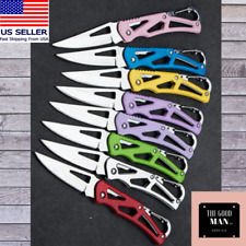 1pc Mini Folding Keychain Pocket Knife Camping Utility Steel Blade Knives Tool picture