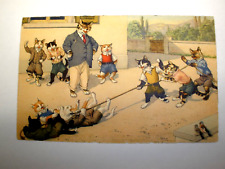 Vintage Postcard, Alfred Mainzer Cat School Yard Games # 4726 Unposted picture