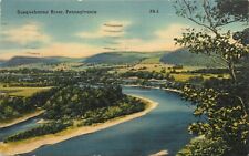 Susquehanna River Pennsylvania PA pm 1949 Postcard picture