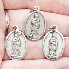St Saint Matthew Silver Tone Prayer Pendant Medals for Rosary Parts 1 In 3 Pack picture