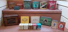Vintage and Antique assorted lot of collectable tins. picture