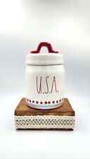 Rae Dunn by USA Stars & Stripes Mini Small Canister July 4th Patriotic NEW picture