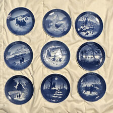 9 Plates -Vintage Royal Copenhagen Denmark Christmas Plates, Mint, 1964-1987 picture