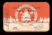 J. Paul Getty signed Volunteer Fire Warden Membership Card - The Man behind the  picture
