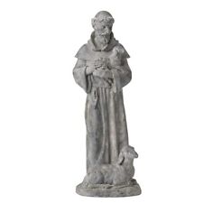  Vintage St Francis Garden Statue - 15.2 Inch Resin Patron of Animal Figurine  picture