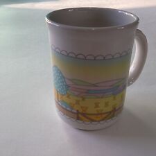 12 Oz. Vintage Lefton Coffee Mug  Pastel Sunrise Farm Hay Stack # 05622 picture