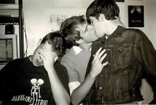 3-way men, dorm room kiss gay man's collection 4x6 2000s picture