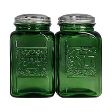 Ritadeshop Depression Style Glass Salt and Pepper Shakers Green picture