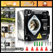 15A 125V Manual Transfer Switch for Generators, Easy Installation, Safe Power Tr picture