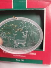 HALLMARK 1989 FIRST CHRISTMAS TOGETHER ACRYLIC ORNAMENT picture