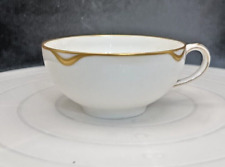 VINTAGE FRENCH HAVILAND LIMOGES (1) CUP + (3) SAUCER, ALL WHITE & GOLD c1925 picture