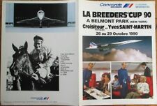 Air France 1990 Concord Advertising Brochure to Breeders' Cup Horse Race in NY-2 picture